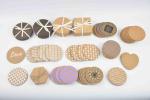 Colorful Odorless 4 Inch Round Cork Coasters BSCI Naturally Absorbent Coasters
