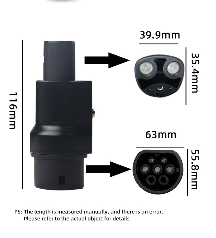 E-Mingze Source Energy Vehicles Portable Electric Vehicle Charging Pile Adapter with GBT-Tesla Interface Standard 32A Current