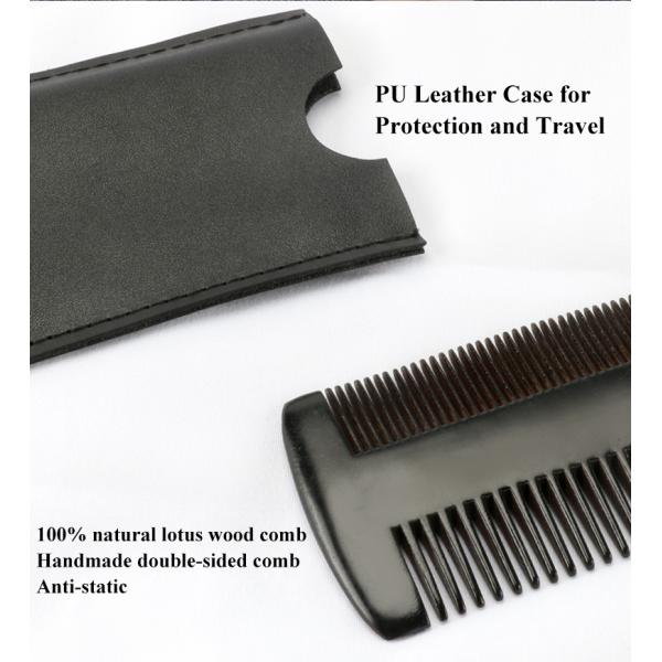 Beard Care Set Kit Wooden Bearded Brush Comb Five-piece Beard Grooming Kit for Men