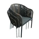Waterproof Outdoor Aluminum Rattan Wicker Chairs With Cushion