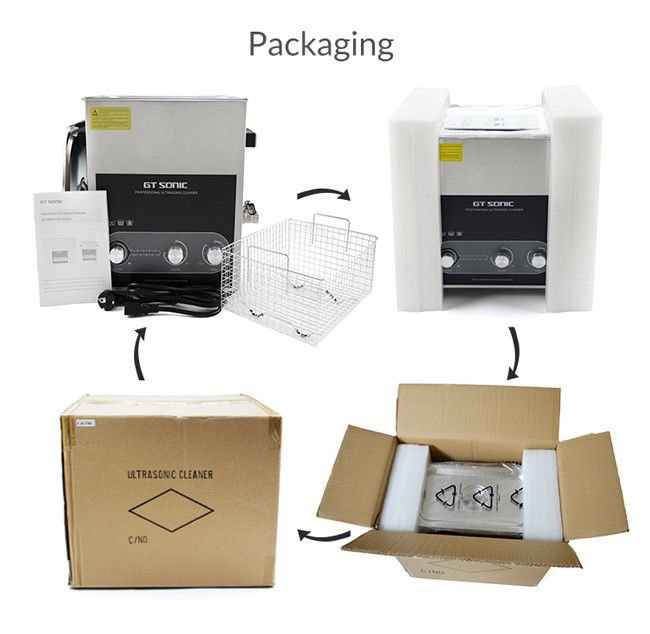 36 Liters Manual Ultrasonic Cleaner 28kHz 40kHz Dual Freq 800W For Clock Parts