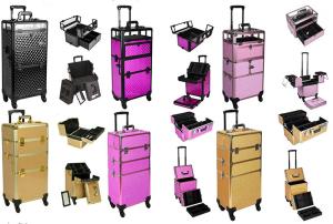 Wholesale 3 In 1 4MM MDF Aluminum Makeup Trolley Case For Cosmetics from china suppliers
