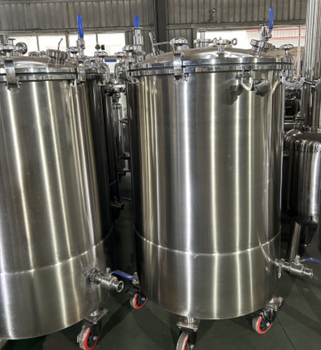 Mirror Polishing Softgel Medicine Storage Tanks 50-600L Cylindrical Shape