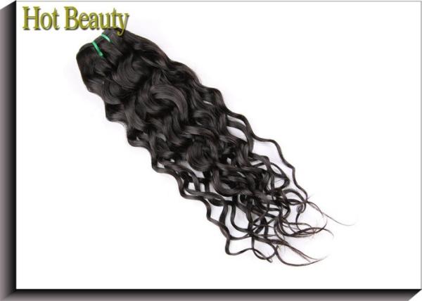 Italian 100% Human Hair Bundles , Natural Color 1 Piece Weave Hair Extensions