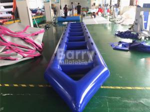 Wholesale PVC Water Park Blue Crazy Inflatable Water Flying Boat Enviromental Protection from china suppliers