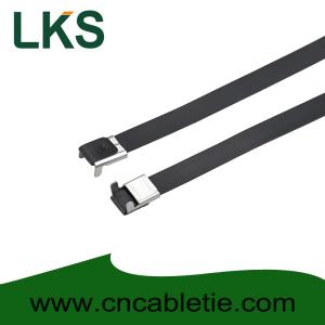 Wholesale 16×300mm L Type PVC coated stainless steel cable tie-Wing Lock type from china suppliers