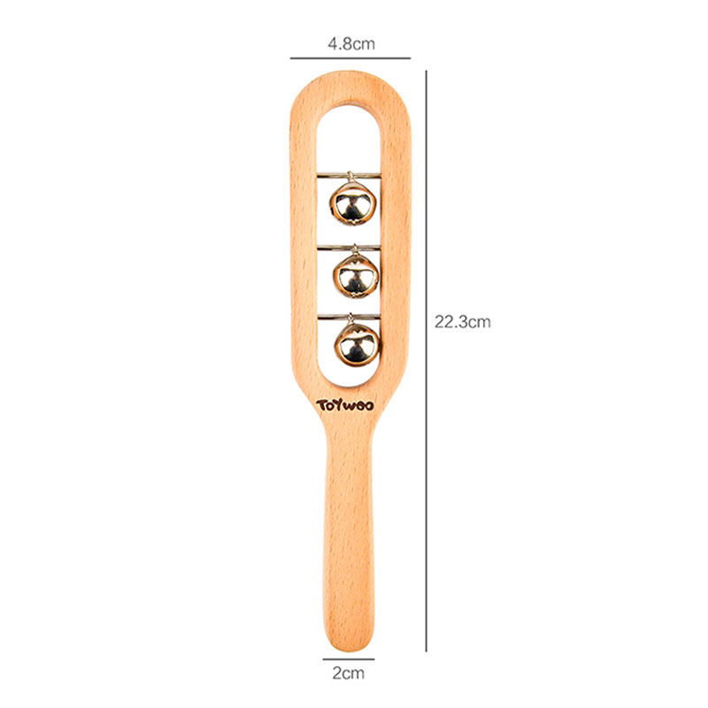 Musical Wooden Rattle Montessori For Baby Crib Toys Baby Educational