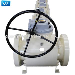 Wholesale OEM USA Gear Operated Ball Valve Flanged Ends White Color 1.6Mpa-42Mpa from china suppliers