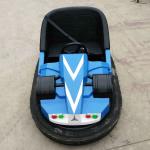 Theme Park Bumper Cars Ride Red Green Blue Color Fiber Glass Material