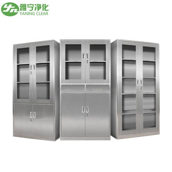 Operation Room Stainless Steel Medical Cabinet With Non - Slip Interlayer Clear