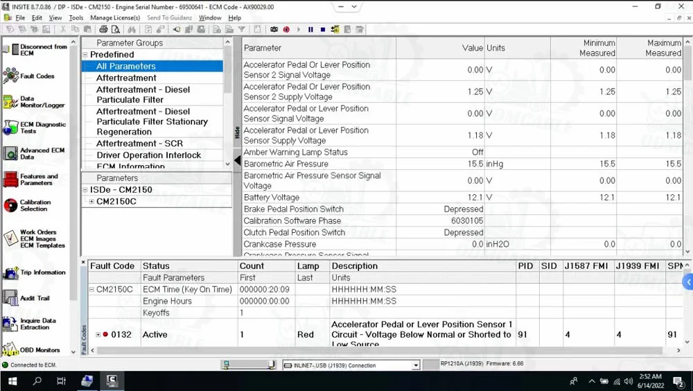 SUPPORT Excavator Diagnosis Euro6 FH FM Series Vehicles PTT V2.8.150 Tech Tool Laptop CF53 ACPI 2024 Development Version