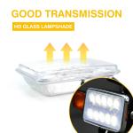4x6 inch Cg125 125cc Red Blue Motorcycle Led Light Headlights with Plastic
