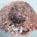 Die Cutting Printing Rose Gold Glitter Nails Decoration with 365 Colors and Sale