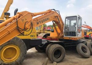 Wholesale Used Excavator Machine hyundai 130W wheel excavator 2004 yellow Korea excavator 140W 150W from china suppliers
