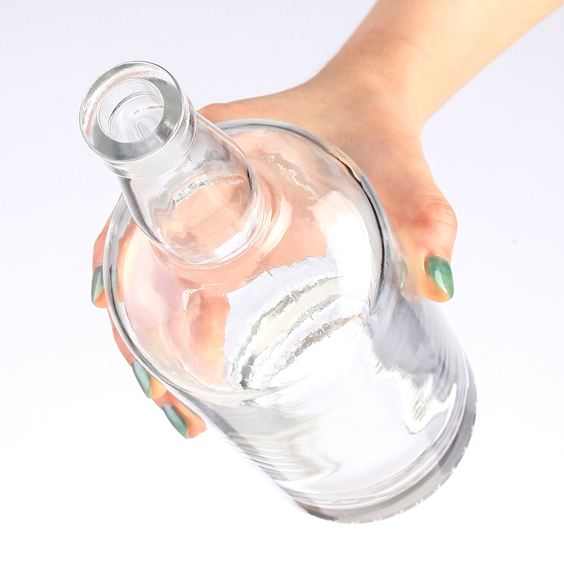 750ml Glass Bottle Empty Whiskey Vodka Bottle Botellass De Vidri Customized Logo