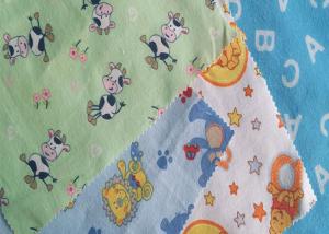 Wholesale Dyed Printed Cotton Flannel Cloth , Children Clothing Fabric Widely Use from china suppliers