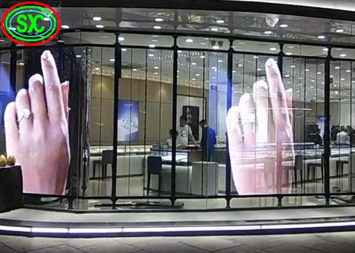 P3.91 Transparent LED Screen High Brightness Outdoor Window Glass LED Screen Display