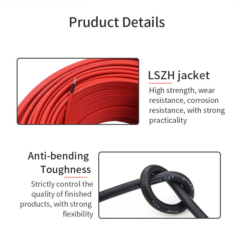6mm PV Solar Cable Multi Core PVC Jacket For Solar Water Heater