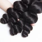 Real Human Hair 1b Color Brazilian Loose Wave Deep Wave Hair 2m Weft