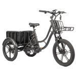 Electric Fat Tire Delivery Tricycle for Food Range per Power 31-60 km 46V 15Ah