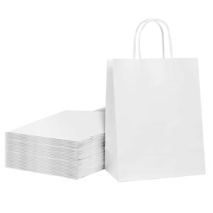 Wholesale Custom Color Accepted Luxury White Gift Shopping Jewelry Package Kraft Paper Bag from china suppliers