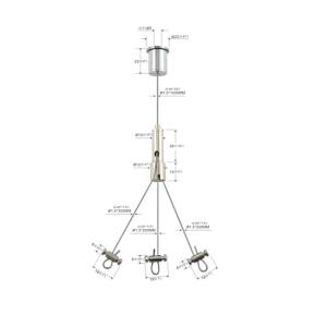 Wholesale Adjustable Three Loop Maker Legs Cable Suspension Panel Lighting Kit YW86360 from china suppliers