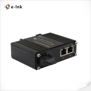 Wholesale Mini Industrial 1-Port 1000X to 2-Port 10/100/1000X 30W PoE+ Media Converter from china suppliers