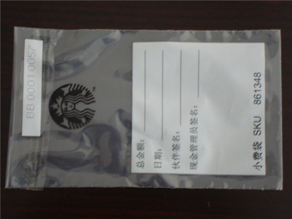 plastic bank cash bag security seal/safety deposit bag/Tamper Proof Deposit Bags