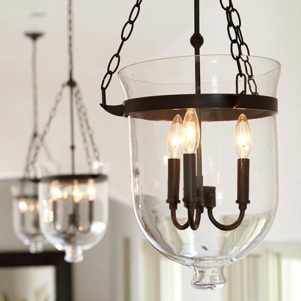 Vintage Glass Pendant Lamps Retro American Country Loft Iron Pendant Light(WH-CI
