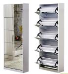For European large shoes mirrored wooden shoe cabinet QH01901