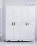 E1 MDF Material Home Room Furniture Painting Finishing White High Gloss Wardrobe