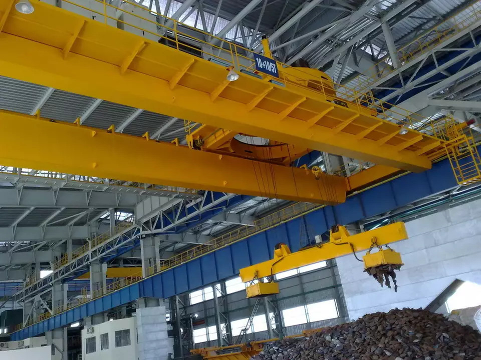 QL Type Heavy Duty Overhead Crane Mechanical Workshop Electromagnetic Suspension