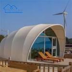 Long Life Camping Luxury Glamping Shell Shape Hotel Tent For Resort Outdoor