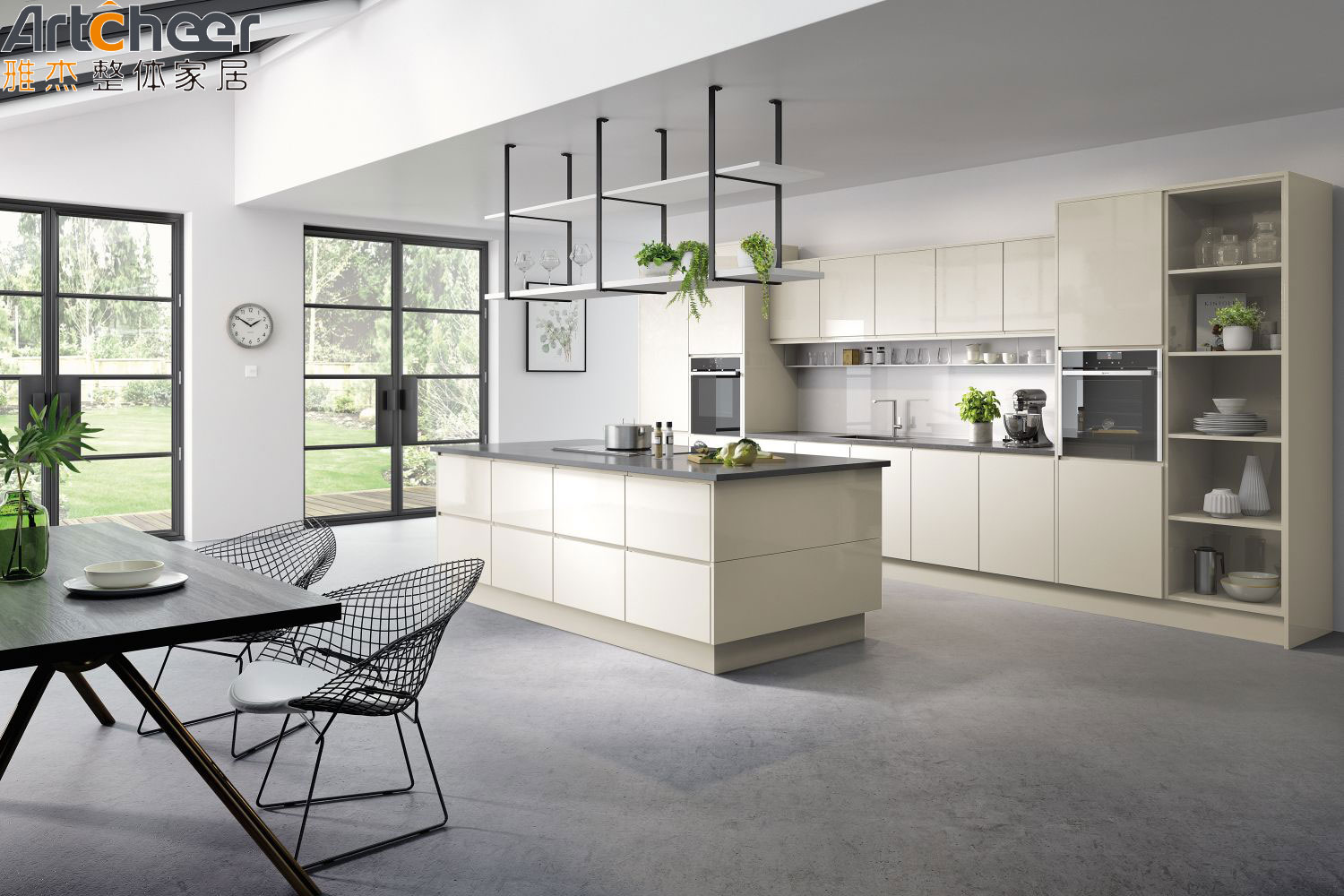 Mail Packing Wood Melamine Modern Furniture Kitchen Cabinet with E0 Grade Material