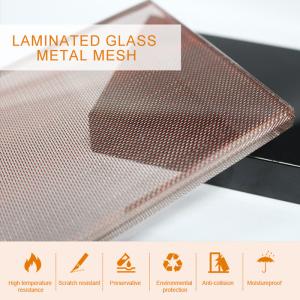 Wholesale Brass Wire Fabric Laminated Glass Elevator Decoration from china suppliers