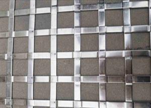Wholesale 27mm Hole 10mm X 1.5mm Woven Flat Metal Mesh SS304 Beautiful Appearance from china suppliers