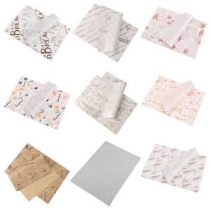 Wholesale Custom Logo Printed Greaseproof Paper Wood Pulp Bread Packaging from china suppliers