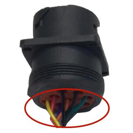 Green Type 2 J1939 Deutsch 9 Pin Male Receptacle to Open End Cable