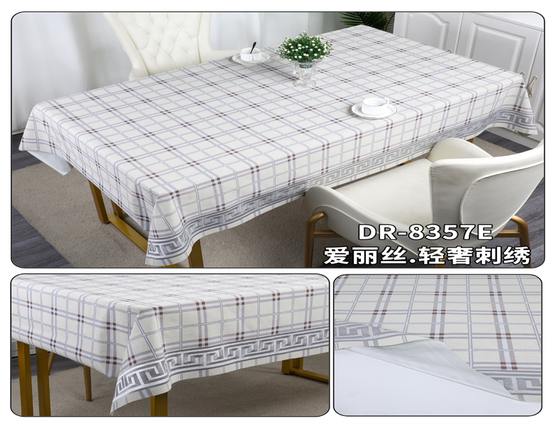 Christmas PVC Tablecloth Protector Rectangle Waterproof Oil-Proof Plastic Table Cover