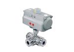 DIN 3A SMS TP304 Stainless Steel Valves Electric Actuated Tri - Clamp Butterfly