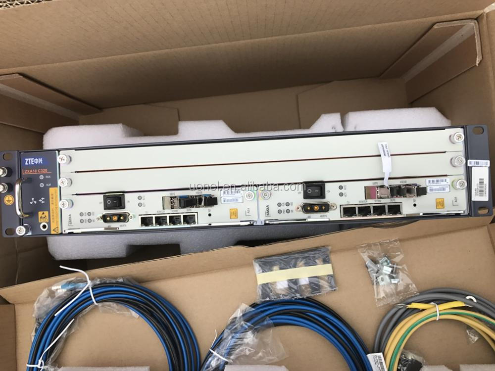original ZTE 19 inch ZXA10 C320 OLT chassis, Optical Line Terminal, AC+DC dual power supply input