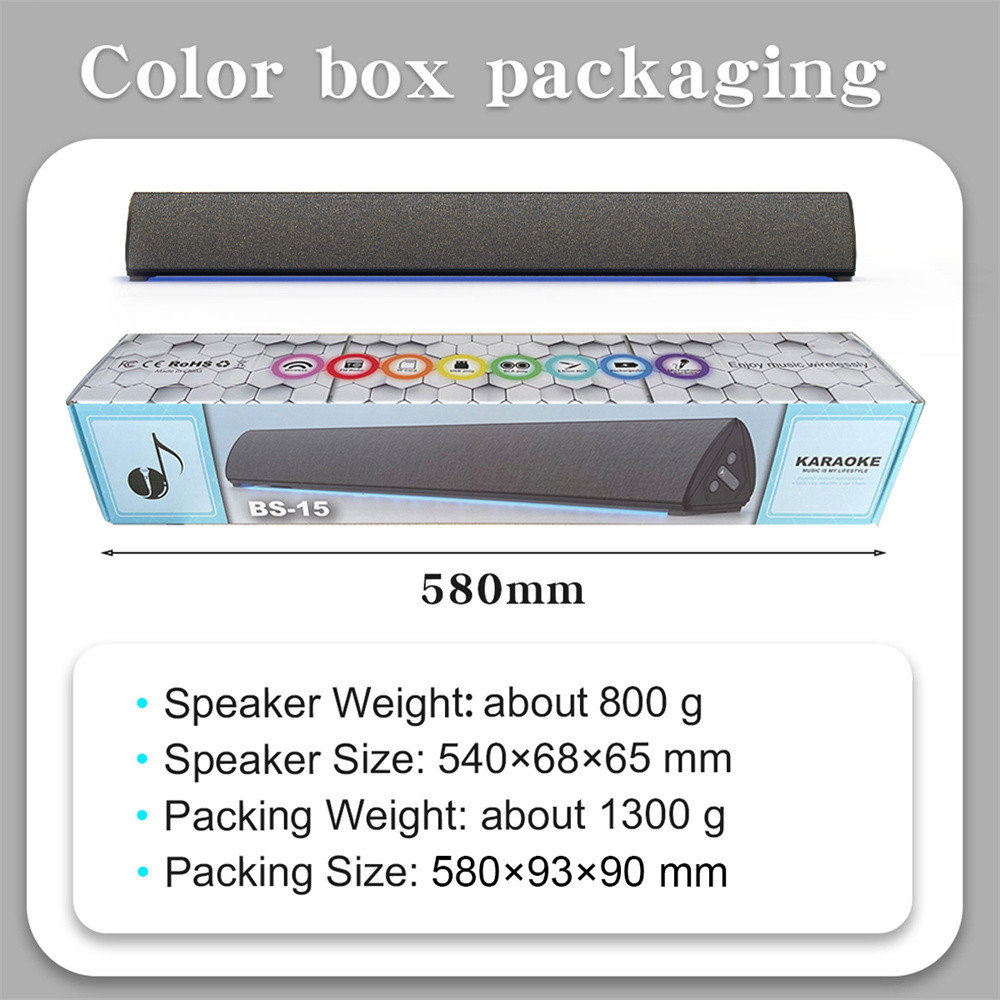 Bass Boost 4 Ohms Bluetooth TV Soundbar With FM Radio And Music Mode