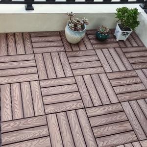 Wholesale Non Slip WPC DIY Decking 600 X 300MM Garden Terrace Diy Wood Deck Tiles from china suppliers