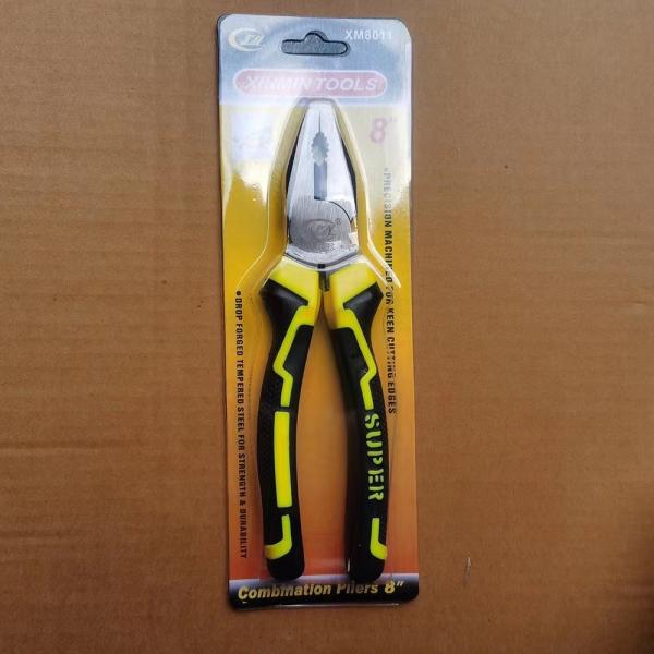 Factory Directly Sales 8'' Dual Colors Handle Middle East Market Combintion Plier 200mm, Popular Auto Repair Tools Plier