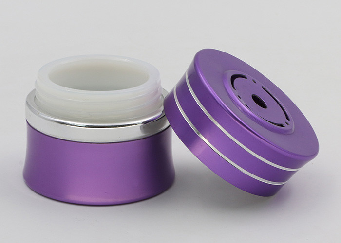 Purple Empty Glass Cosmetic Jars 20ml For Homemade Cosmetics Body Cream Packing