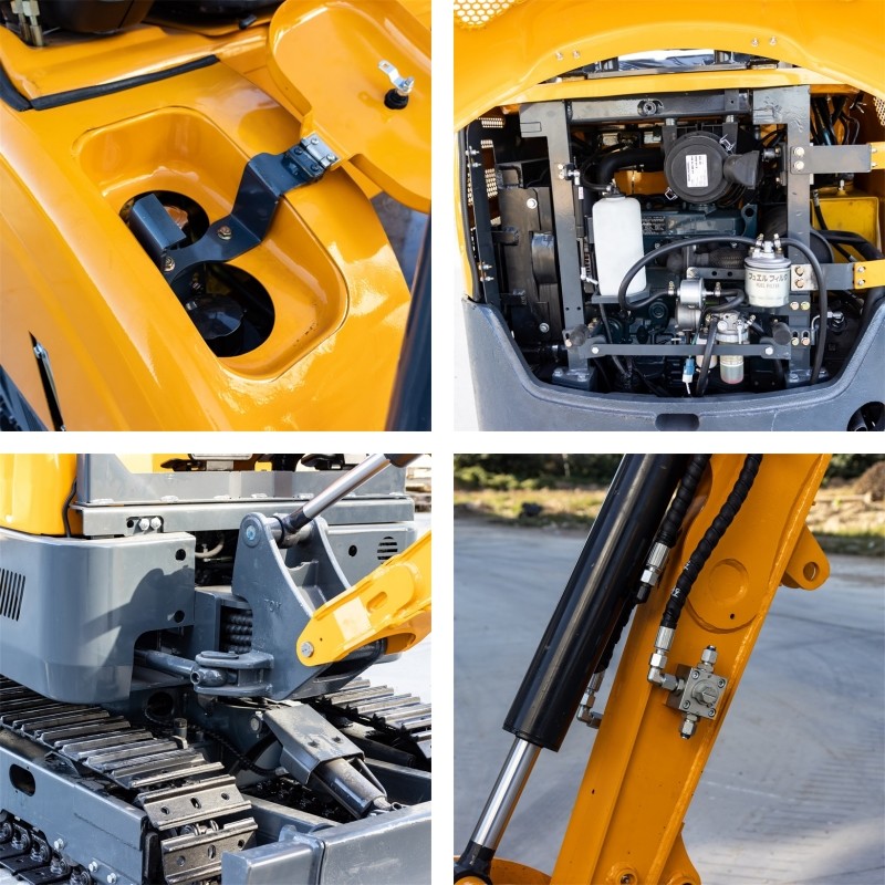 Ht22 2200kg Compact Hydraulic Excavator Digger Landscaping With 1050mm Top Width