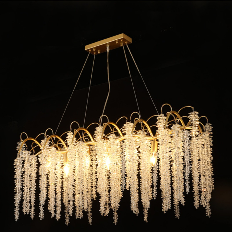 High End Crystal Commercial Chandeliers For Restaurants With High Quality Crystal Beads