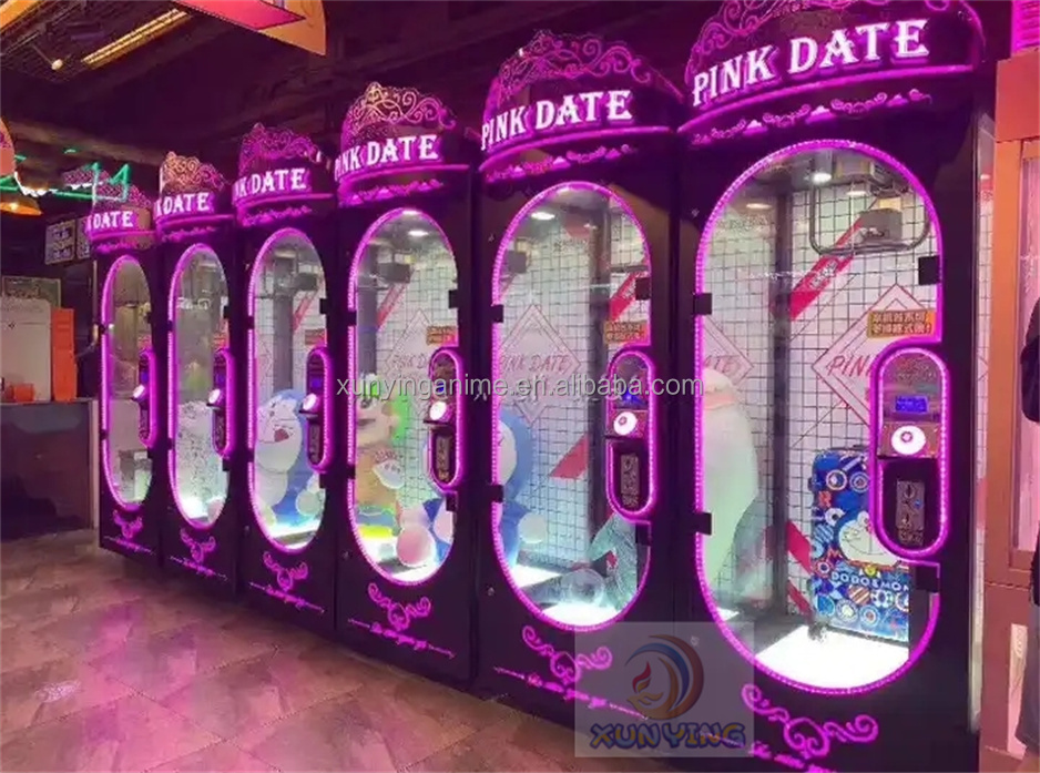 Coin Pusher Pink Date Arcade Claw Machine Prize Cutting Gift Game Machine Age 8 Years
