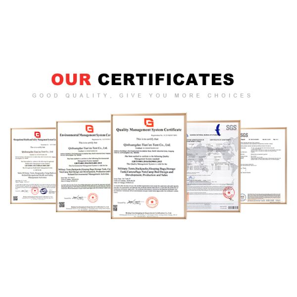 Quality and manufacturing certificates