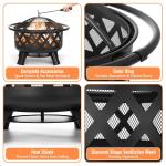 Directly Sell 30 Inch Steel Fire Pits for BBQ and Warmer Product Size 75.2*75.2